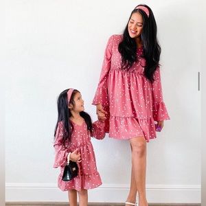 Mommy & Me Polk a dot matching dresses